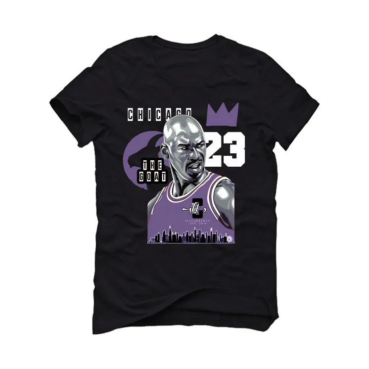 A Ma Maniere x Air Jordan 4 SP "Violet Ore" Black T-Shirt (The Goat)