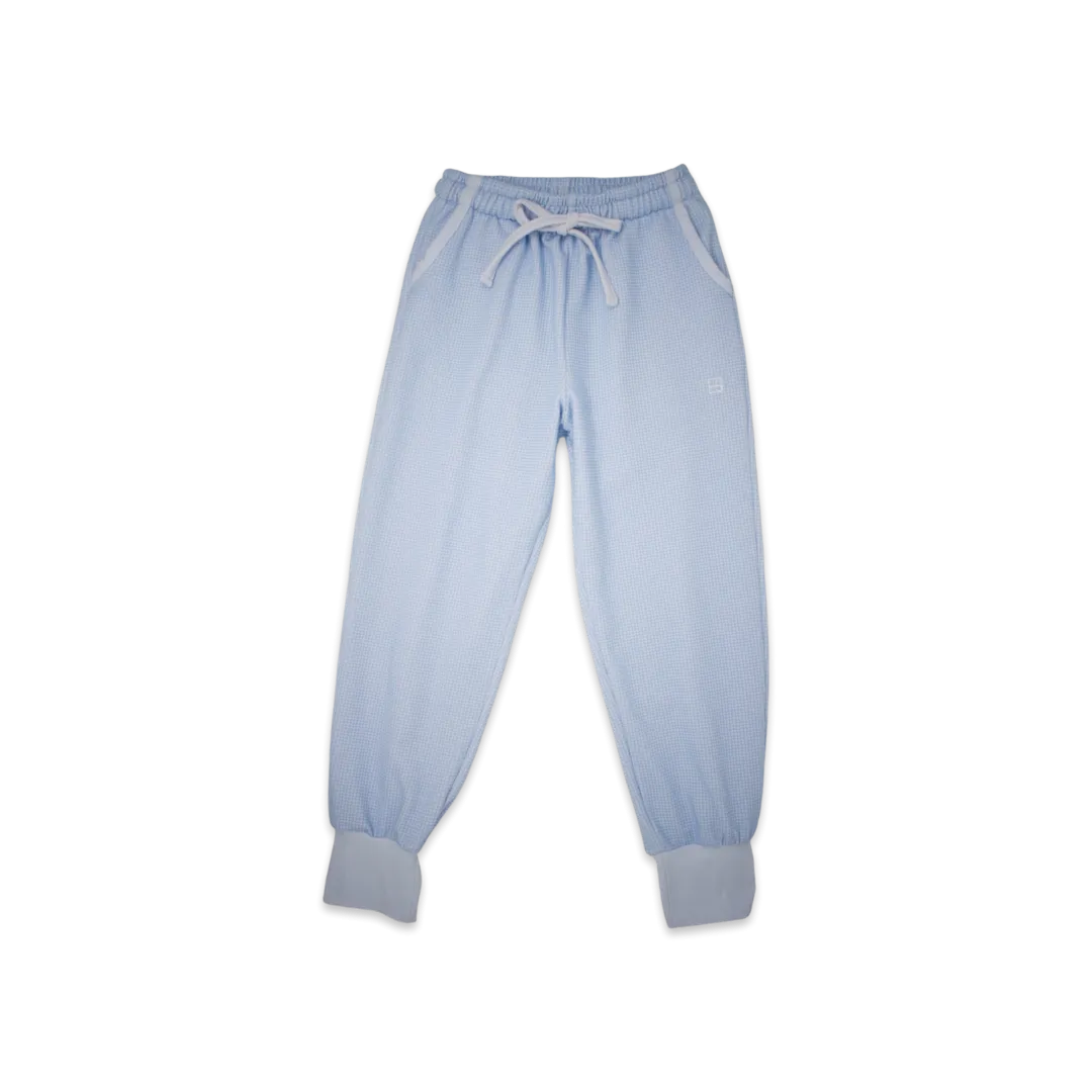 Aiden Jogger Pant | Light Blue Mini Gingham (7-8)