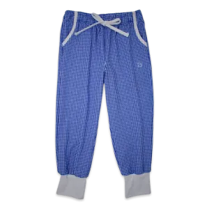 Aiden Jogger Pant | Royal Blue Mini Gingham (7-8)