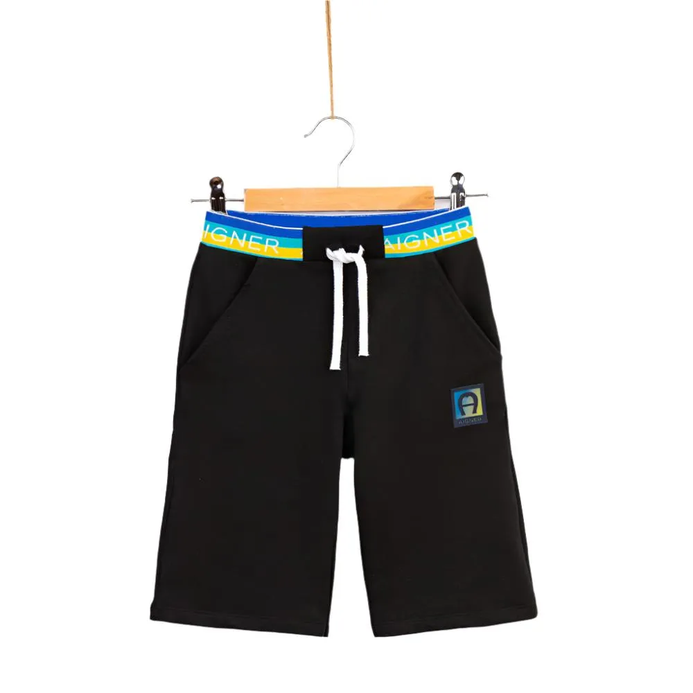 Aigner Kids Boy's Cotton Logo Shorts