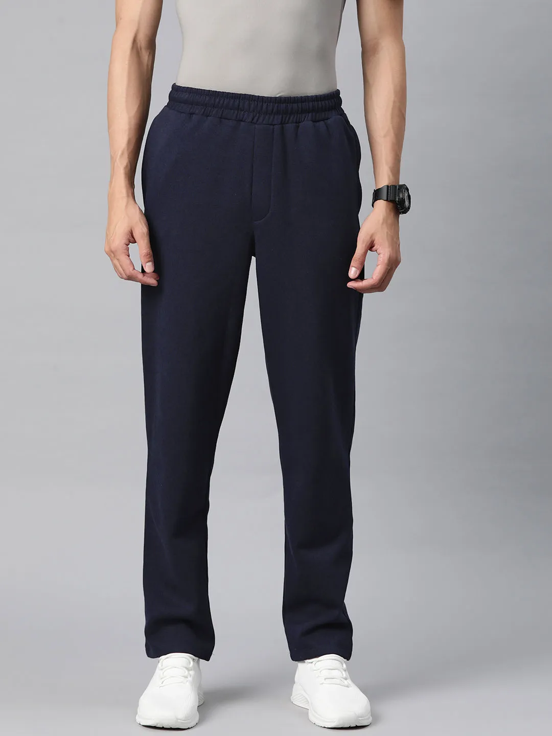 Alcis Men Solid Regular-Fit Track Pants