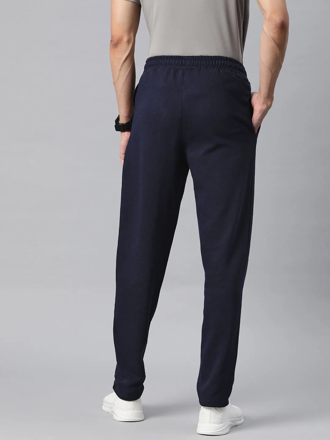 Alcis Men Solid Regular-Fit Track Pants