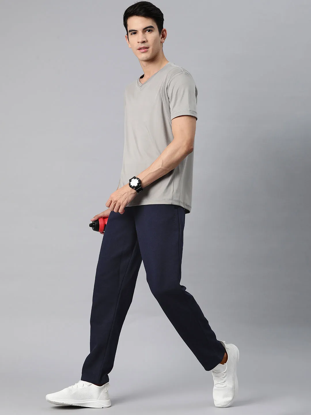 Alcis Men Solid Regular-Fit Track Pants