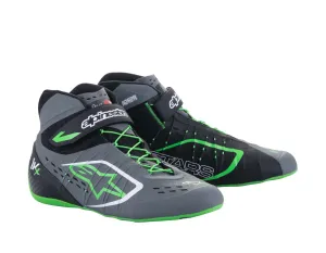 ALPINESTARS 2712123_1116_11 Karting shoes TECH-1 KX V2, black/dark grey/green fluo, Size 44