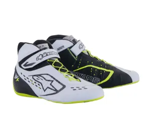 ALPINESTARS 2712123_125_10,5 Karting shoes TECH-1 KX V2, black/white/yellow fluo, Size 43,5