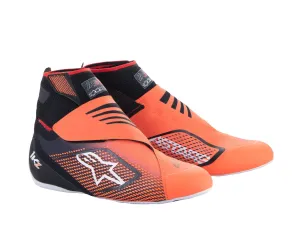 ALPINESTARS 2713023_156_4,5 Karting shoes TECH-1 KZ V2, black/orange fluo, Size 36