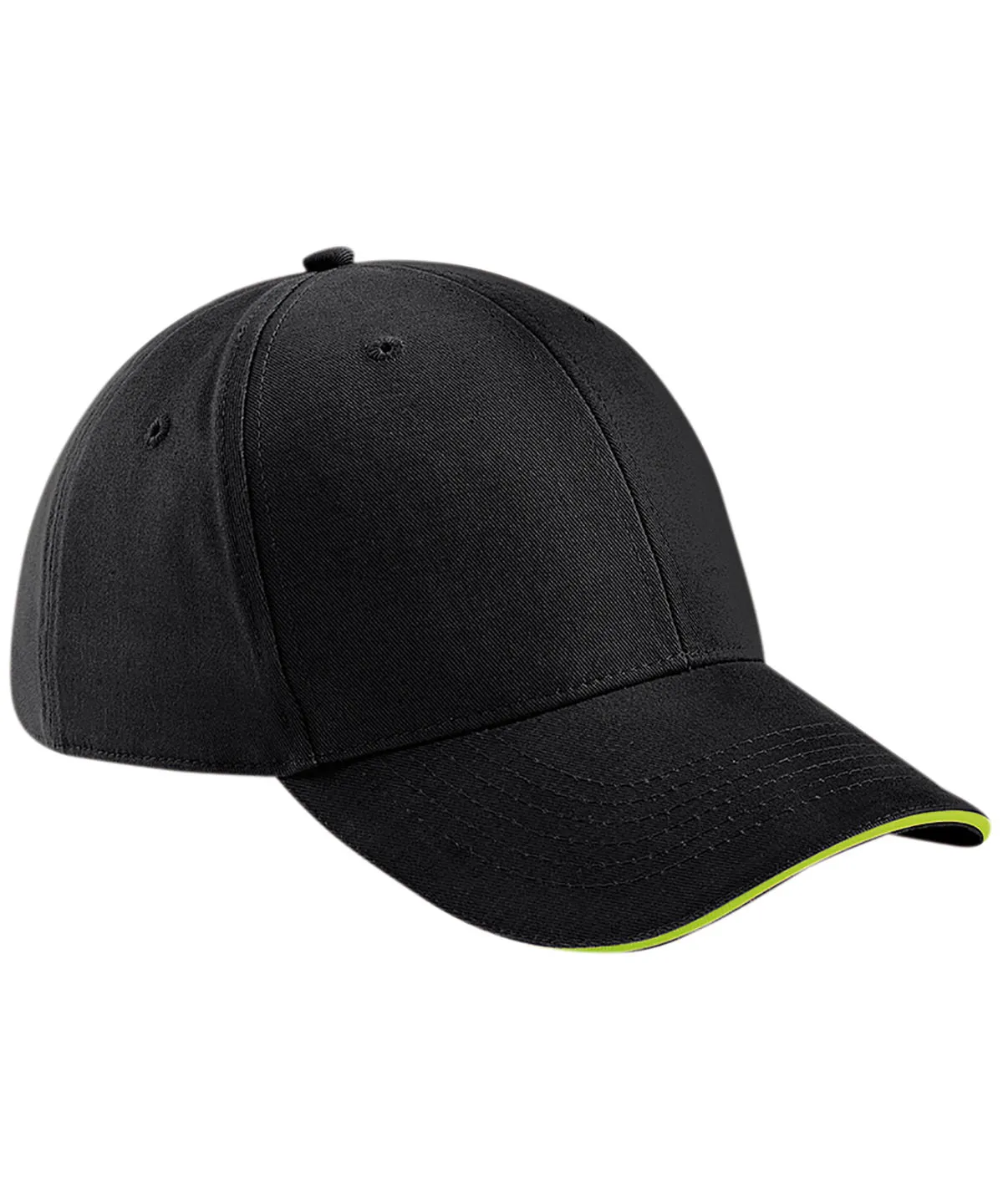 Athleisure 6-panel cap | Black/Lime Green