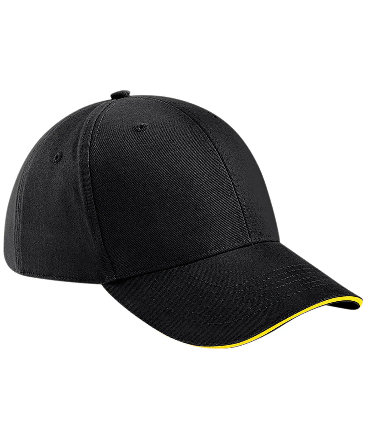 Athleisure 6-panel cap | Black/Yellow