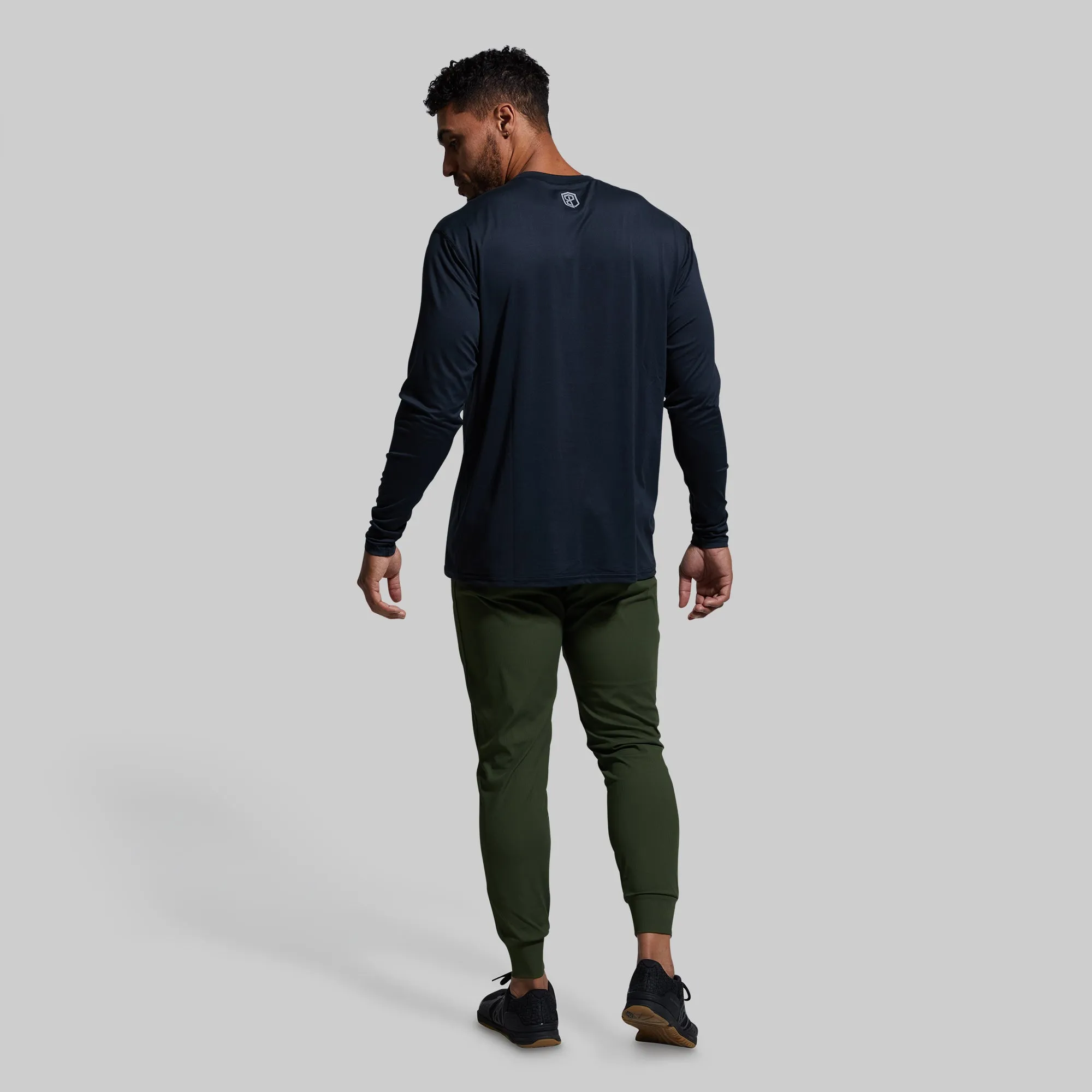 Athleisure Long Sleeve Crew (Black)