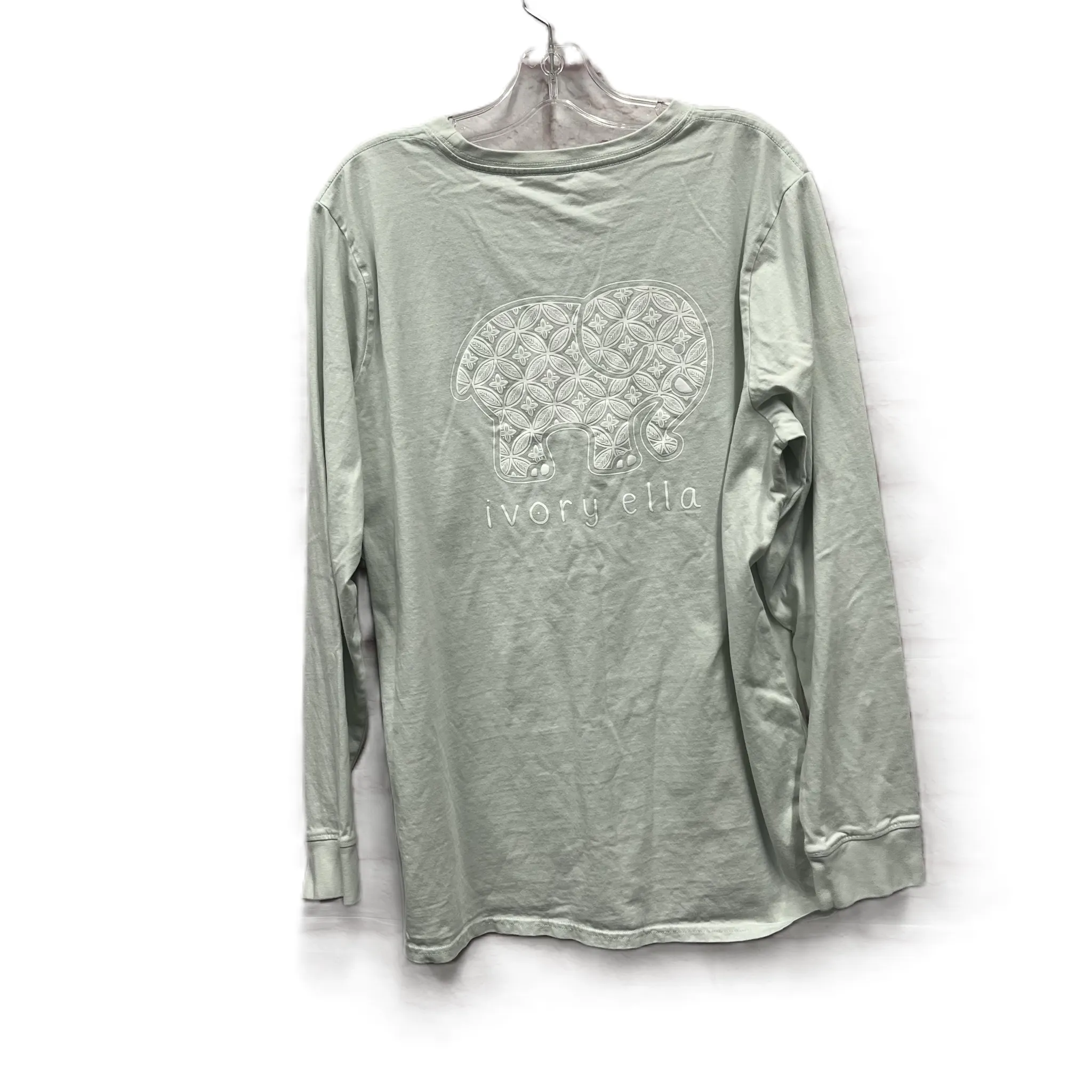 Athletic Top Long Sleeve Crewneck By Ivory Ella In Green, Size: Xl