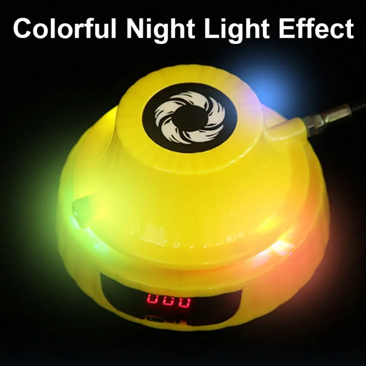 AWU-028 Smart Digital Display Electronic Counting Colorful Light Effect Remote Rope Skipper(Lemon Yellow)