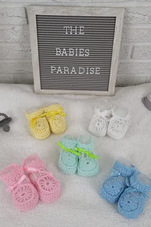 Baby Booties, Baby Boy Booties, Baby Gilrs Booties,Green/Pink/White/Blue/Yellow Booties,Newborn gift Set,Booties for Babys,Handnitte booties