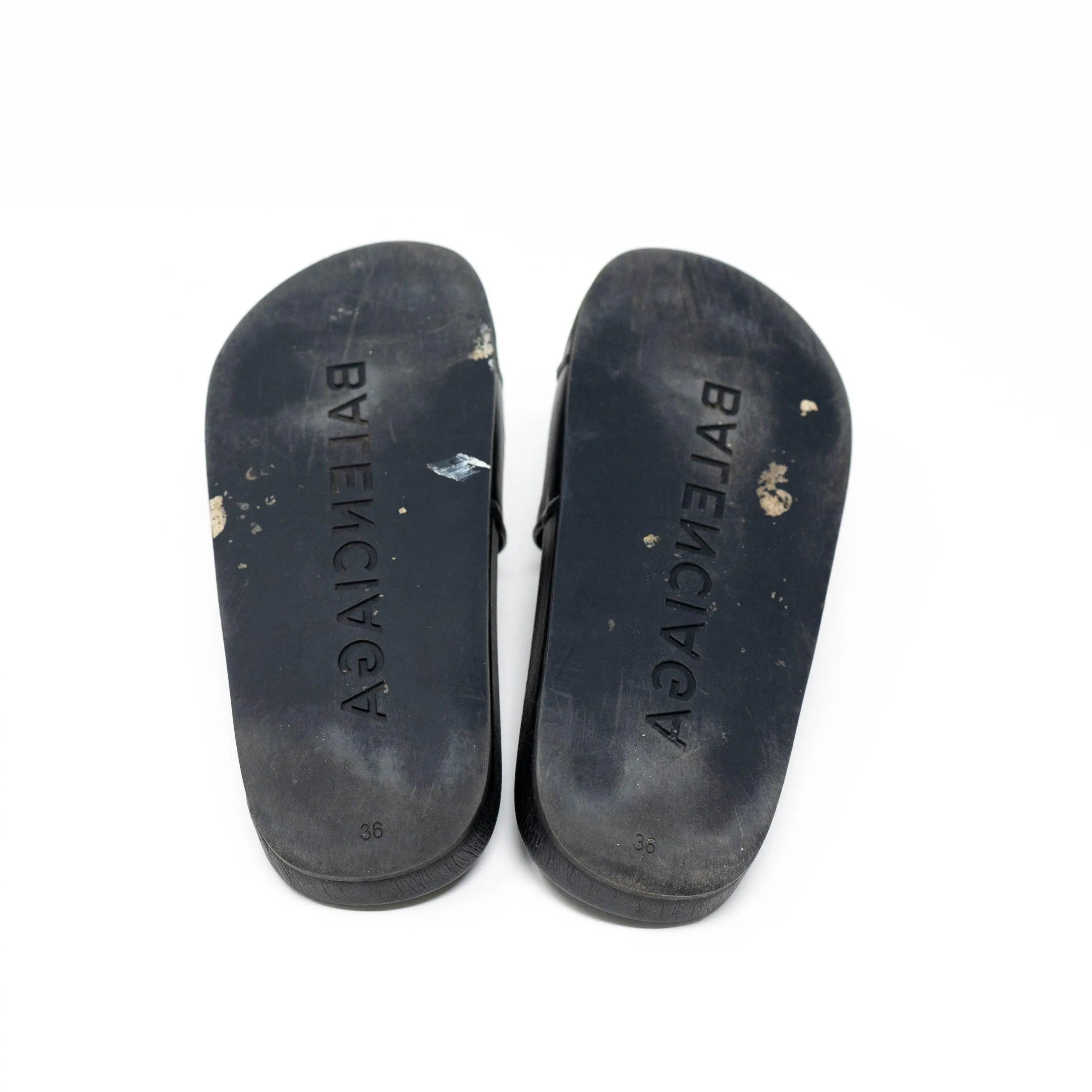 Balenciaga Black Logo Slides 36