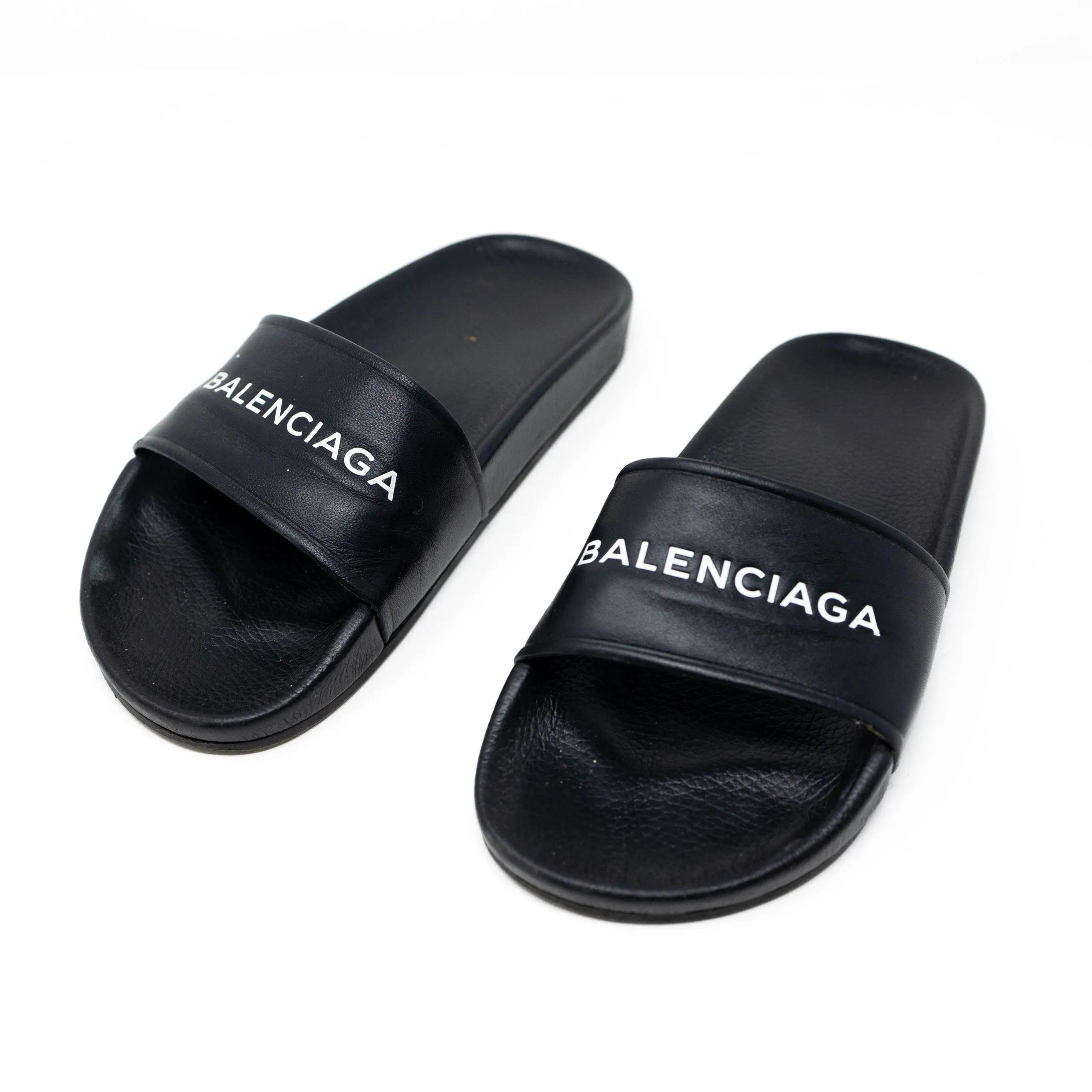 Balenciaga Black Logo Slides 36