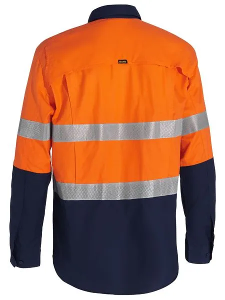 Bisley X Airflow Closed Front Taped Hi Vis Ripstop Shirt (BSC6415T)