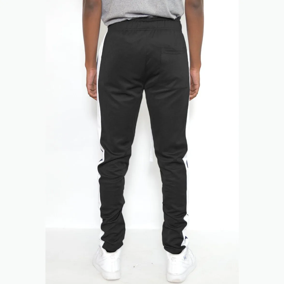 Black & White Slim Fit Track Pants