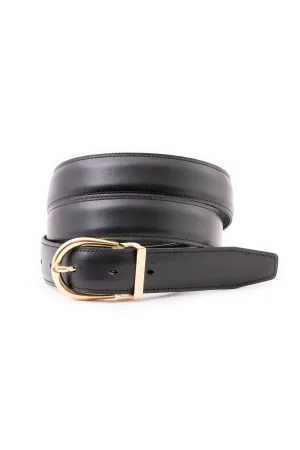 Black Boxcalf Leather Belt