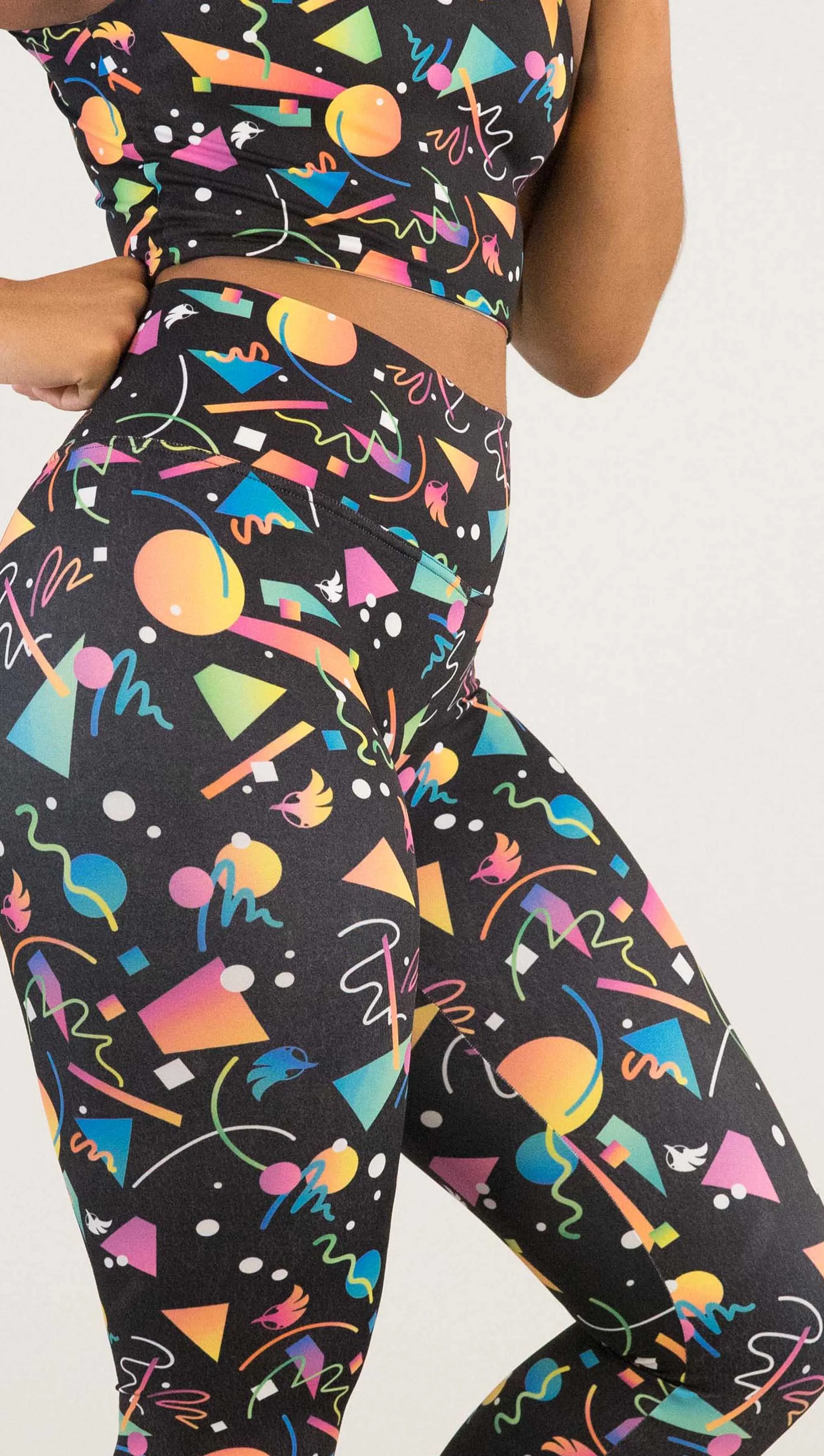 Black Confetti - Athleisure Leggings - CUSTOM ORDER