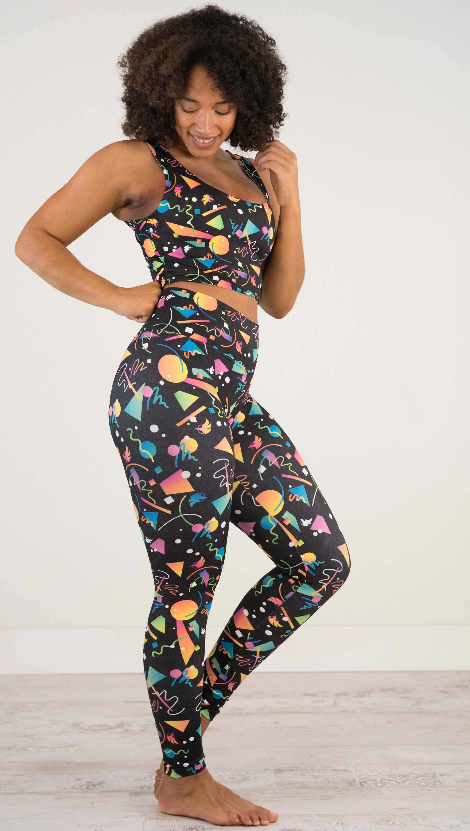 Black Confetti - Athleisure Leggings - CUSTOM ORDER