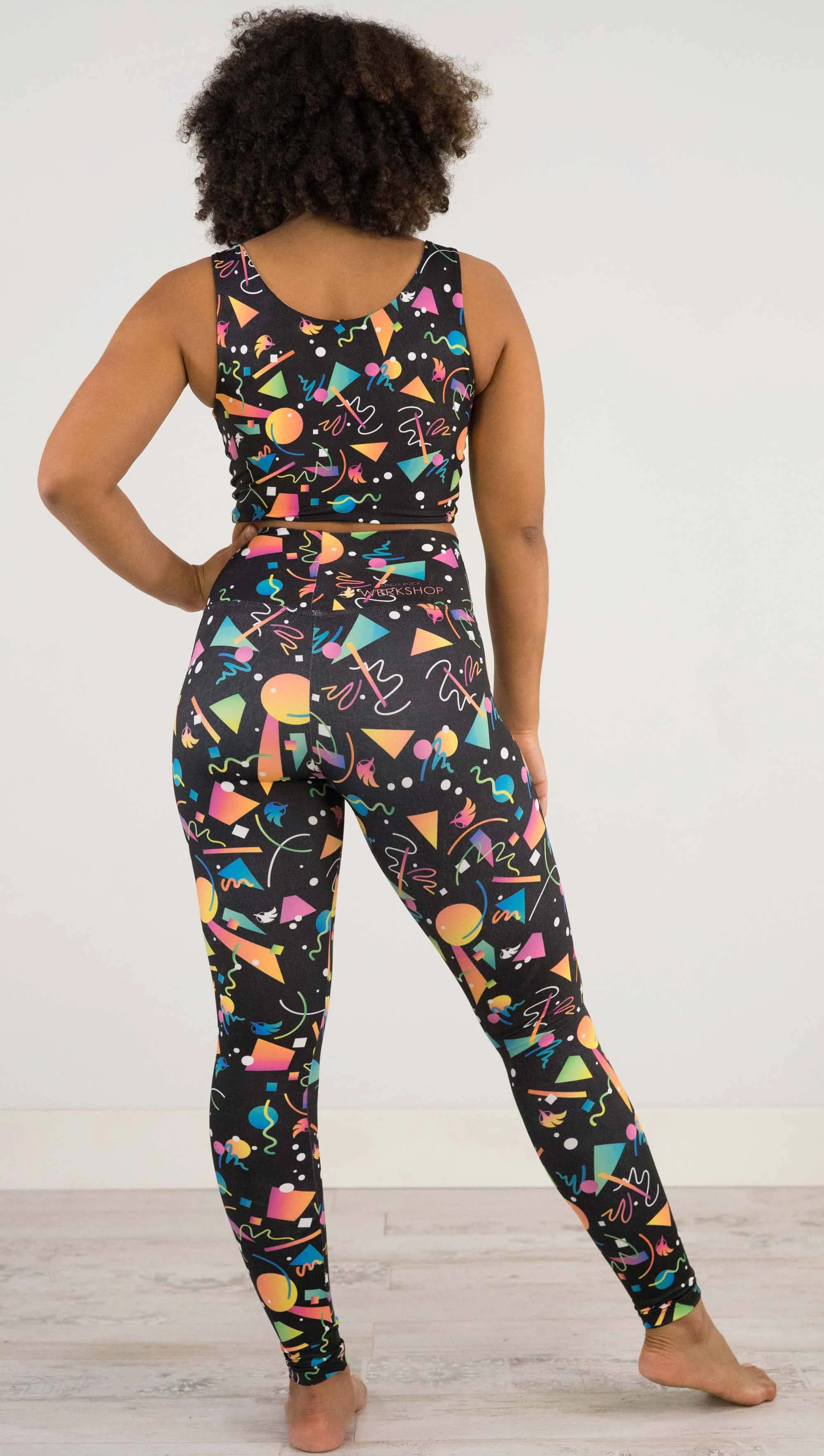 Black Confetti - Athleisure Leggings - CUSTOM ORDER