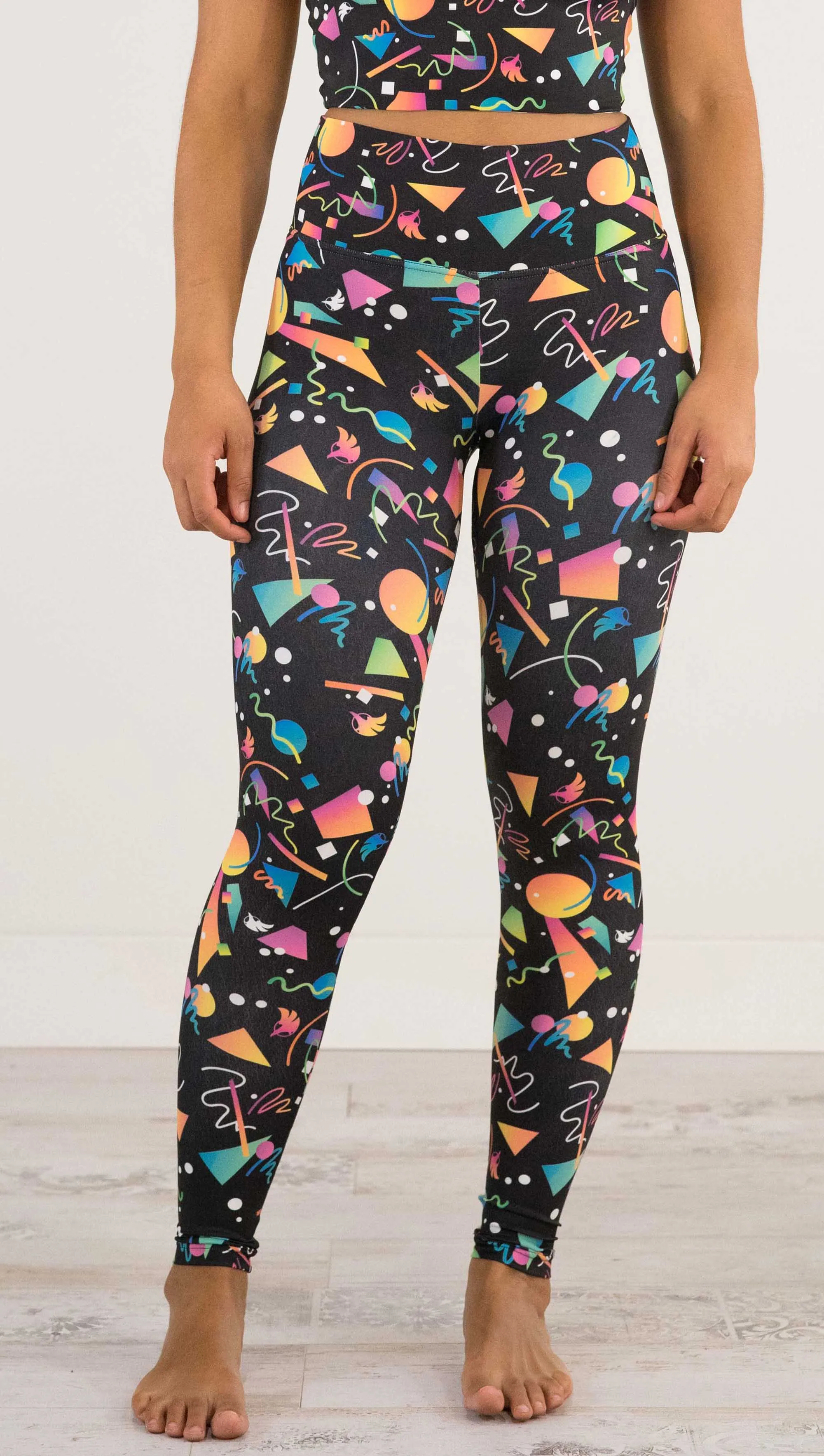 Black Confetti - Athleisure Leggings - CUSTOM ORDER