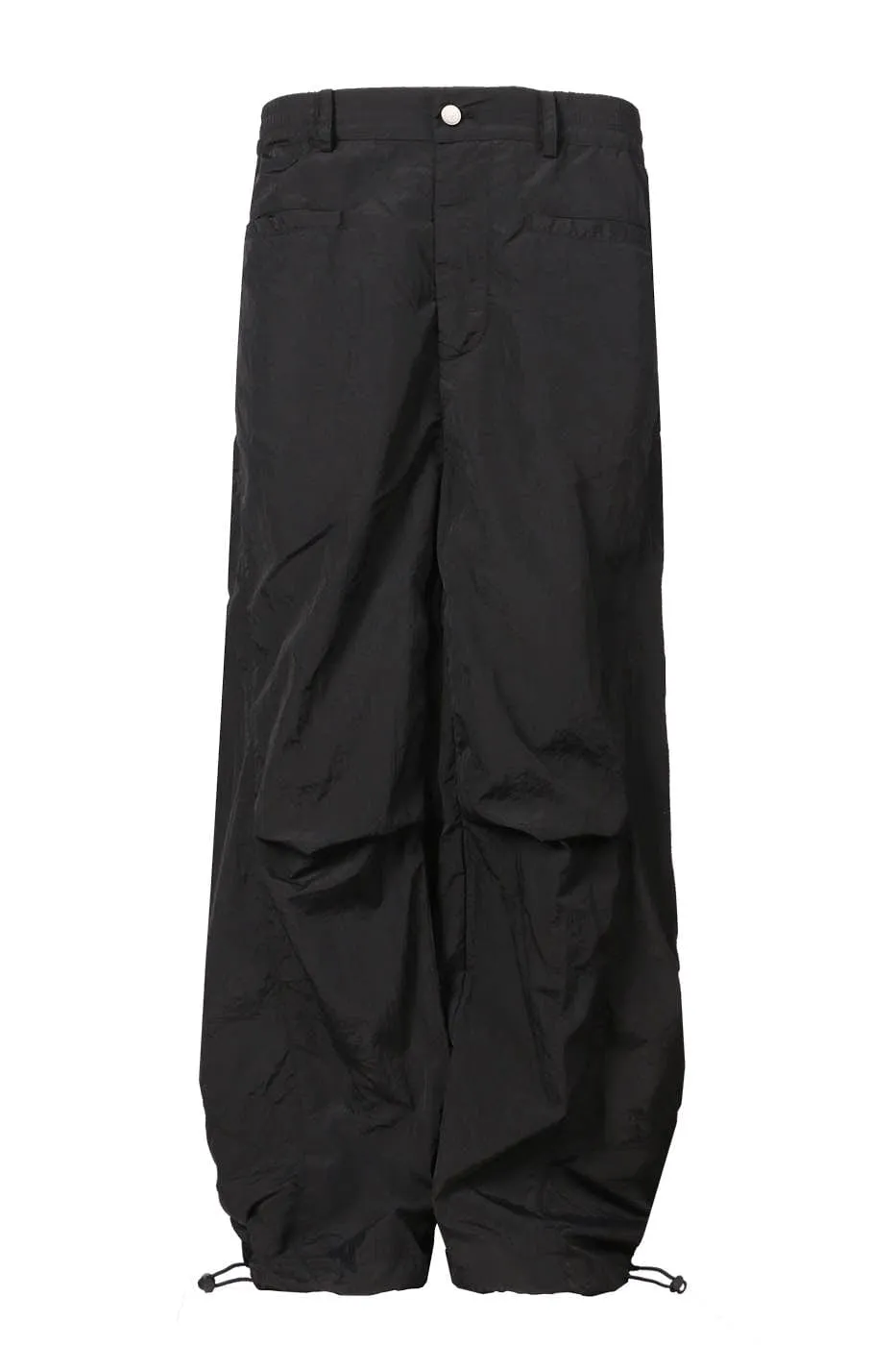 Black Nylon Track Pants