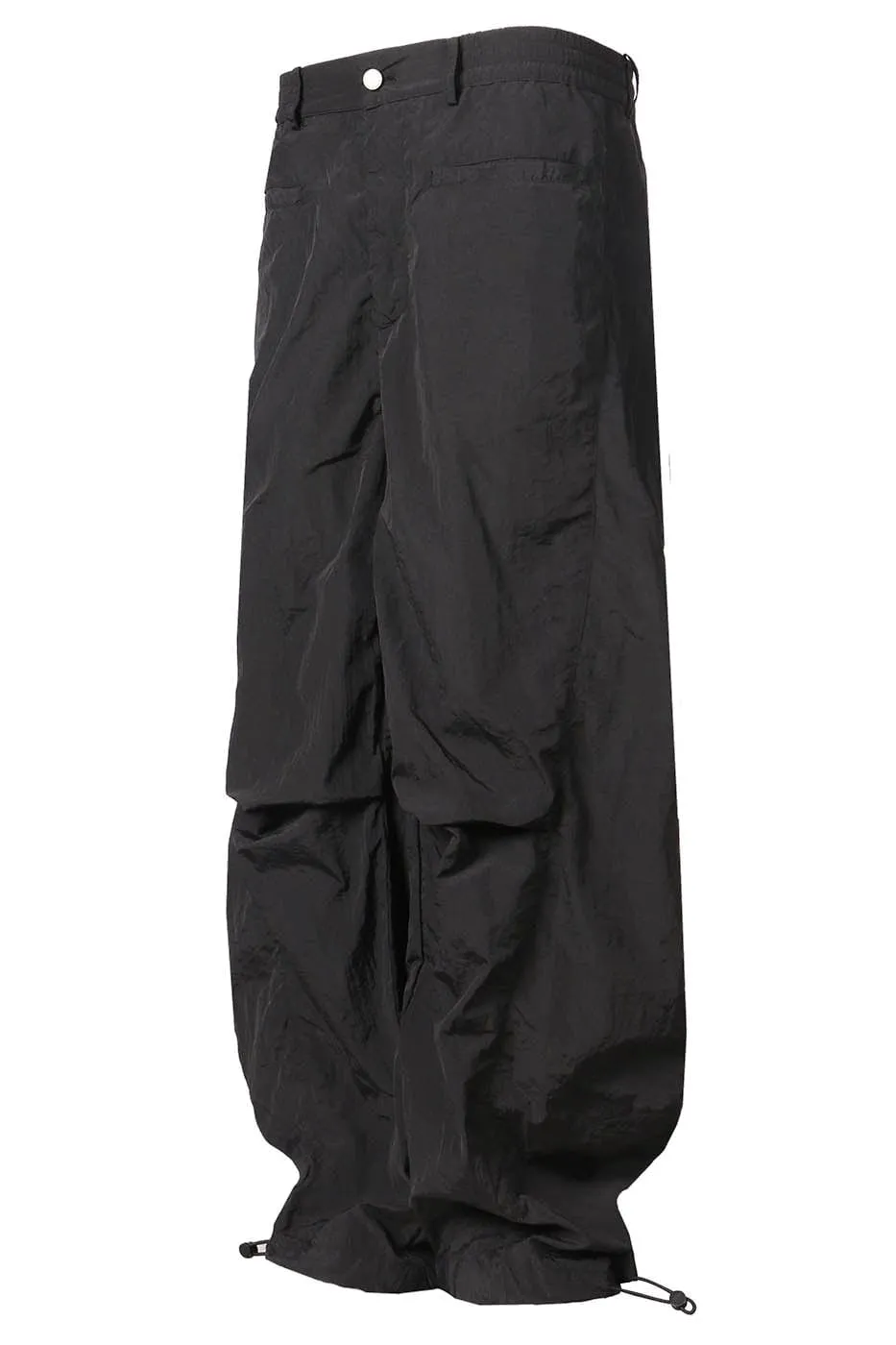 Black Nylon Track Pants