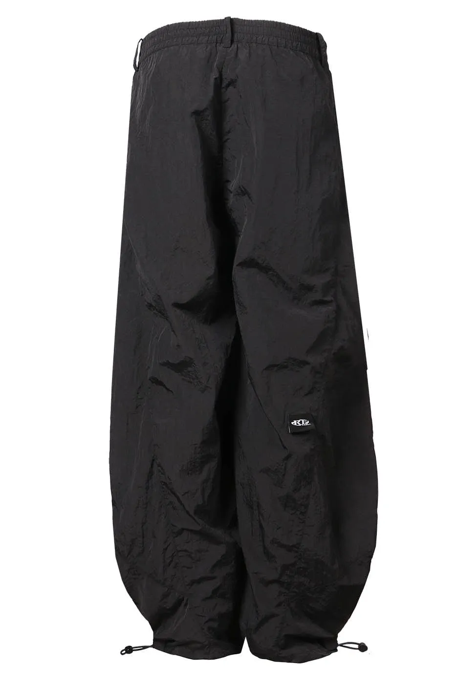 Black Nylon Track Pants