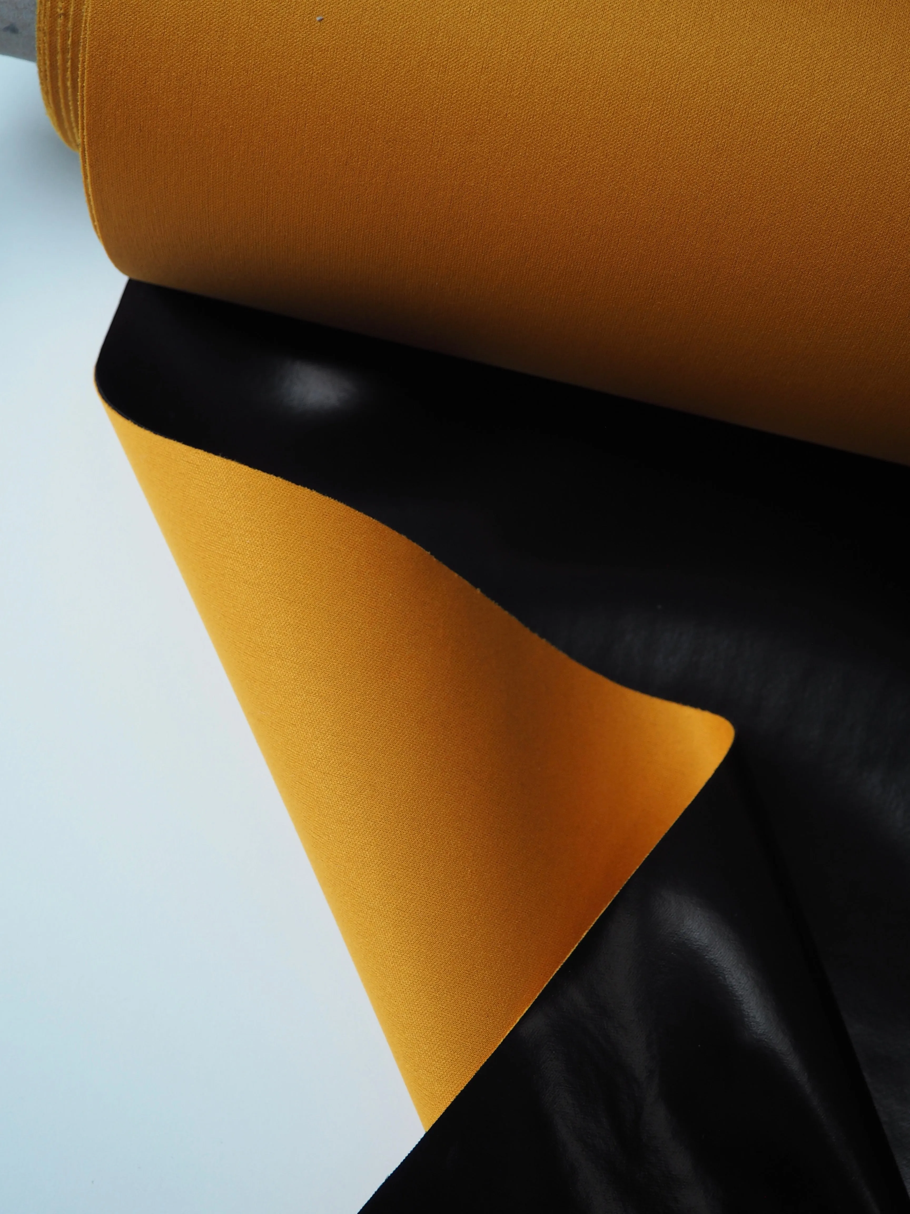 Black Patent Coated Yellow Jersey