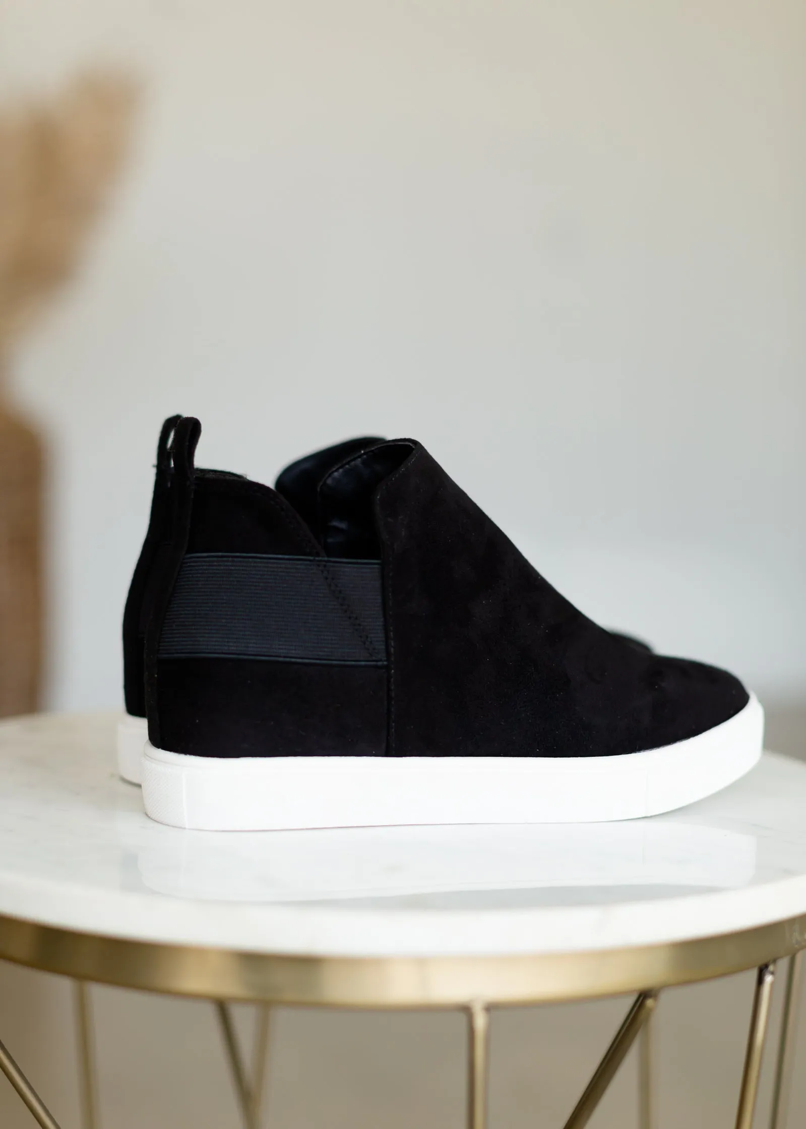 Black Suede Wedge Shoe  - FINAL SALE