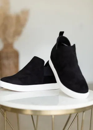 Black Suede Wedge Shoe  - FINAL SALE