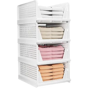 Blushbees® 4-Pack Folding Closet Organizers - White