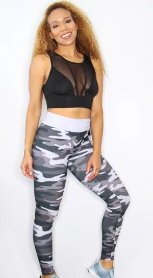 Boricua City Camo Premium Athleisure Leggings