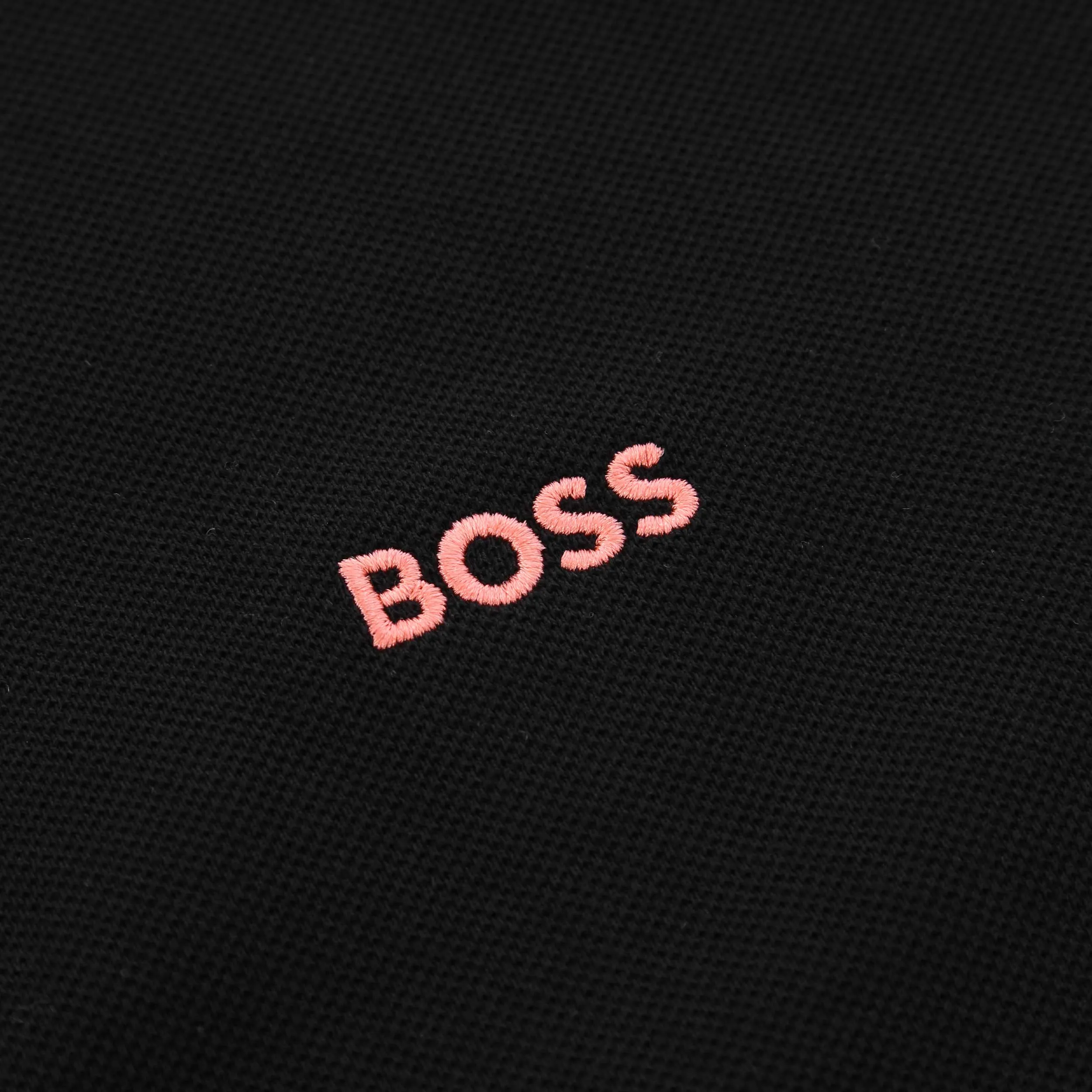 BOSS Paddy Polo Shirt in Black & Orange