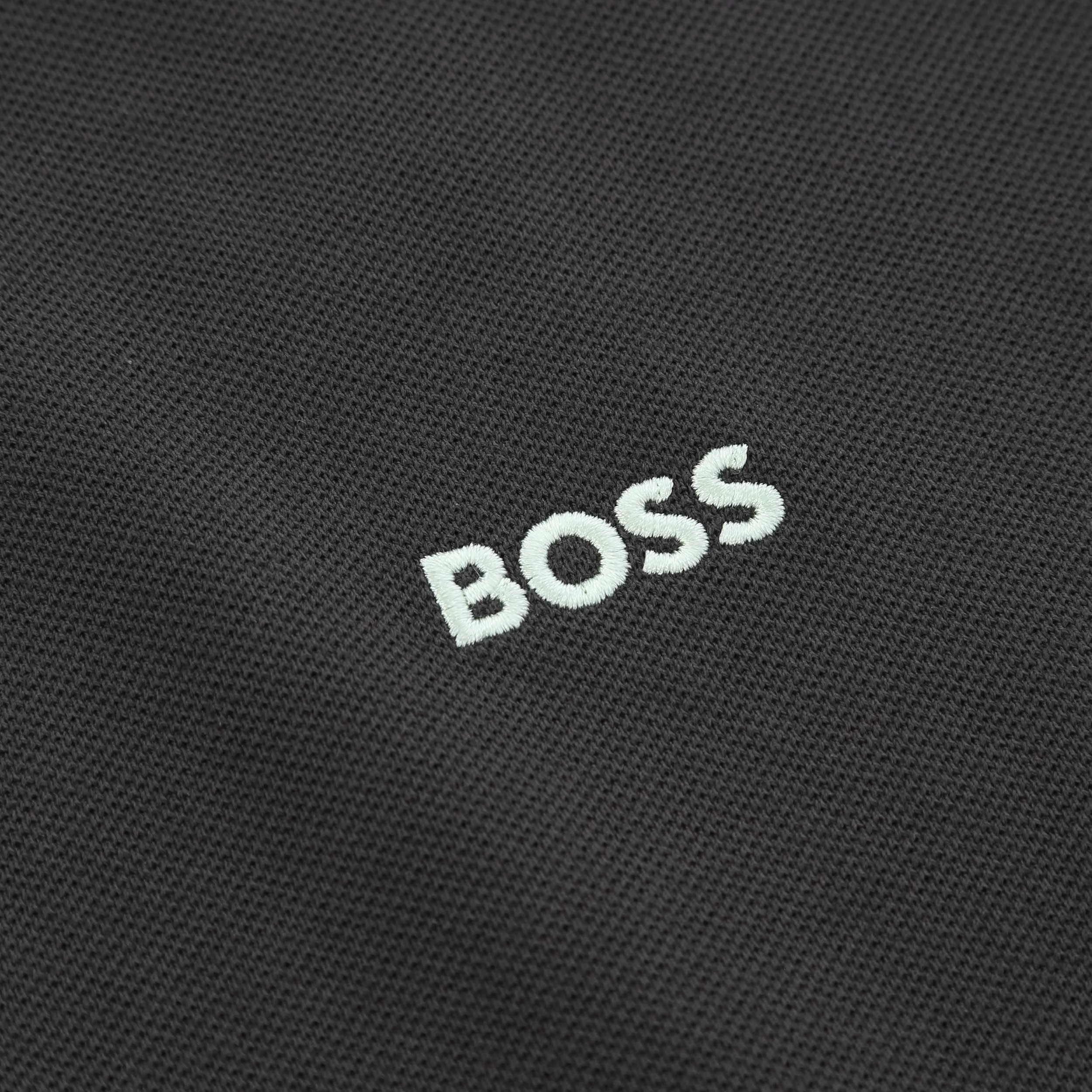 BOSS Paddy Polo Shirt in Charcoal & Mint