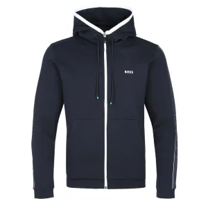 BOSS Saggy 1 Hooded Sweat Top in Navy