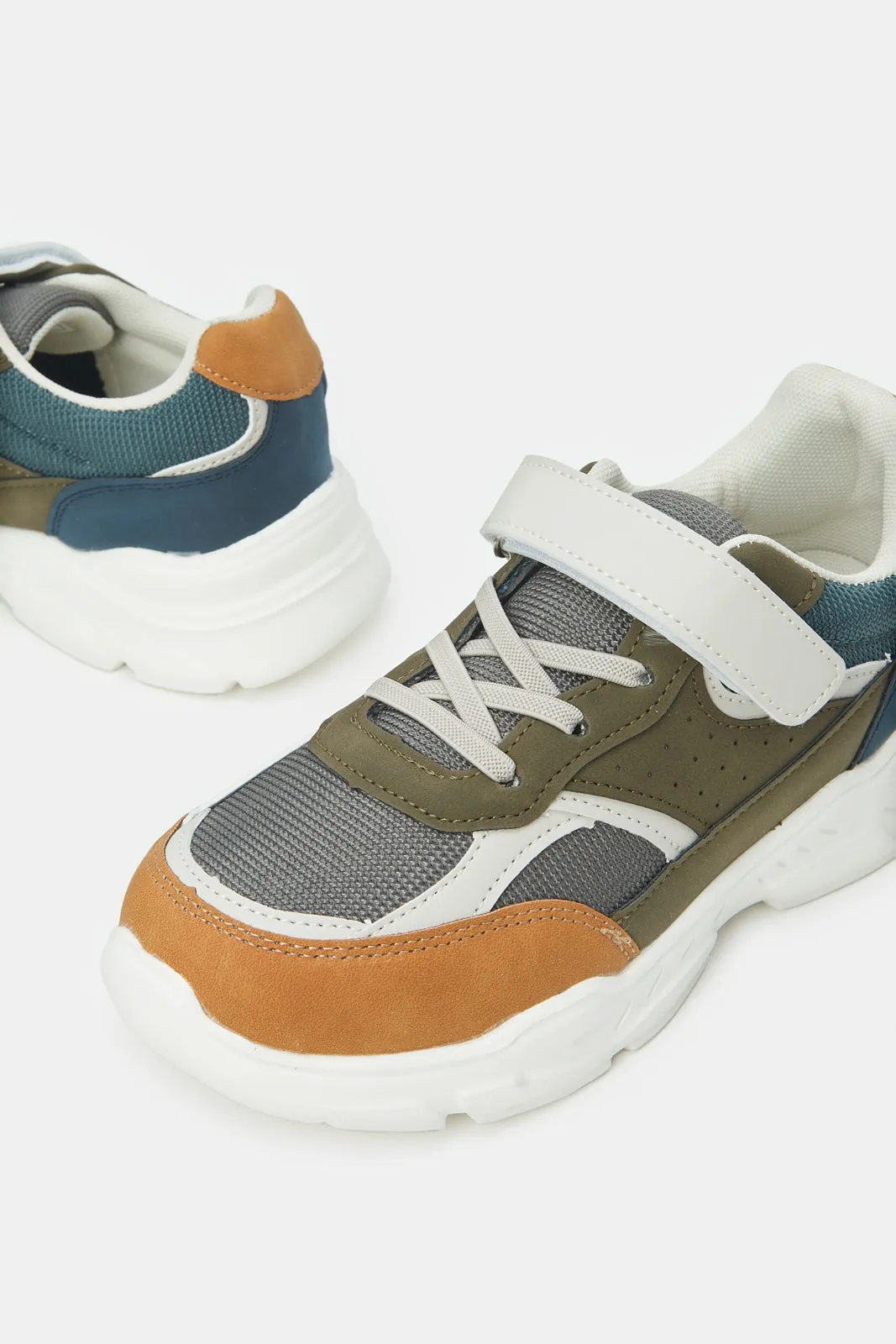 Boys Assorted Color Block Chunky Sneakers