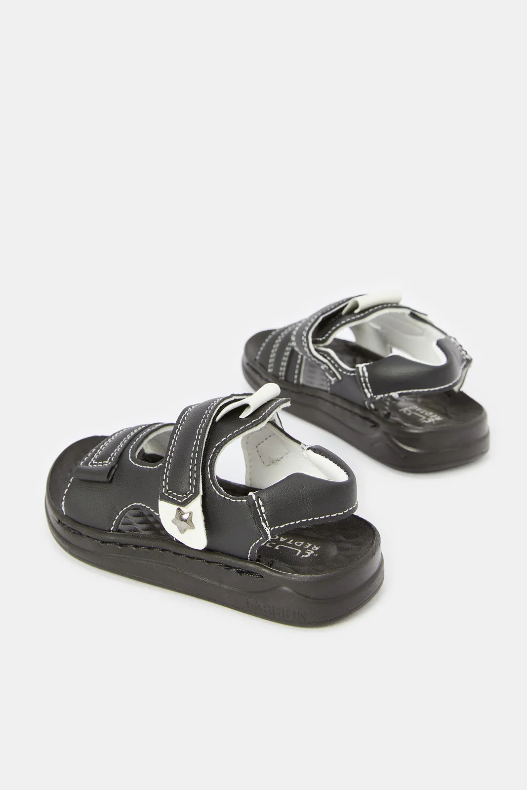 Boys Black Sporty Sandal