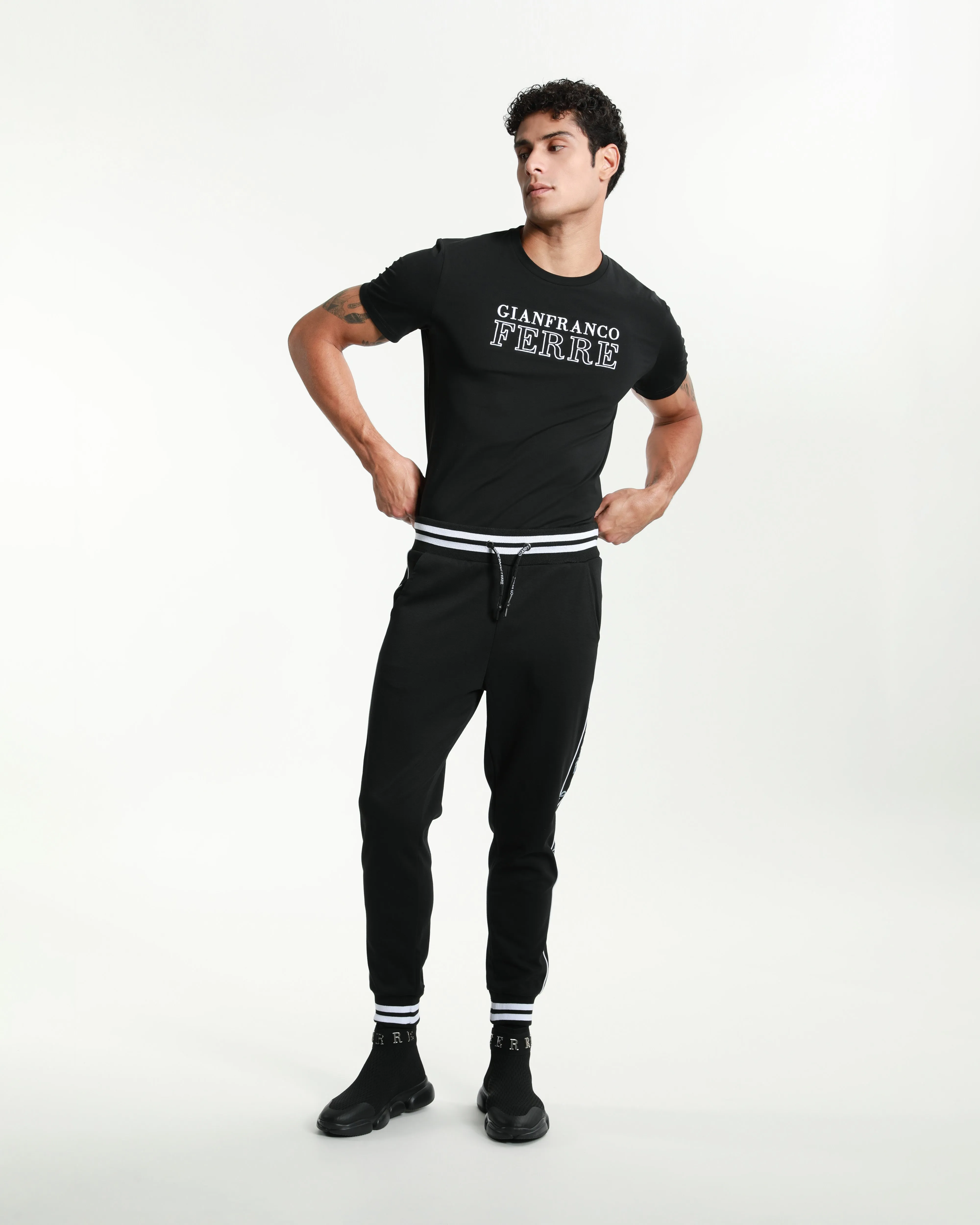 Brand Tapered Track Pants