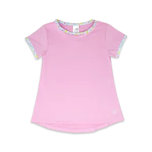 Bridget Basic Tee - Cotton Candy Pink, Itsy Bitsy Floral