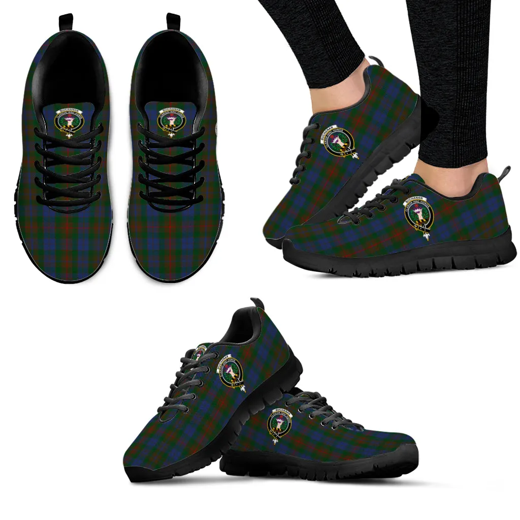 Buchanan Hunting Tartan Sneakers with Family Crest