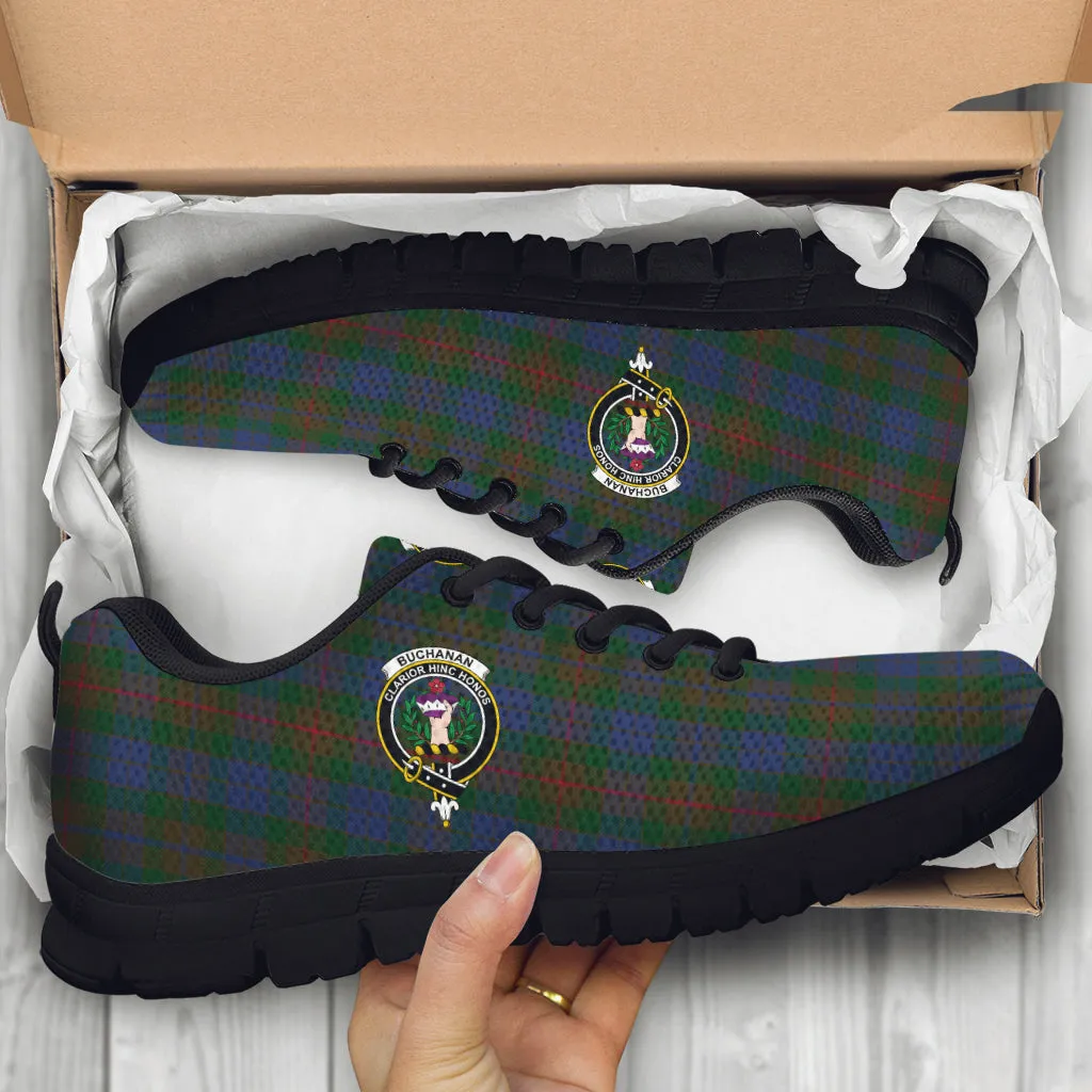 Buchanan Hunting Tartan Sneakers with Family Crest