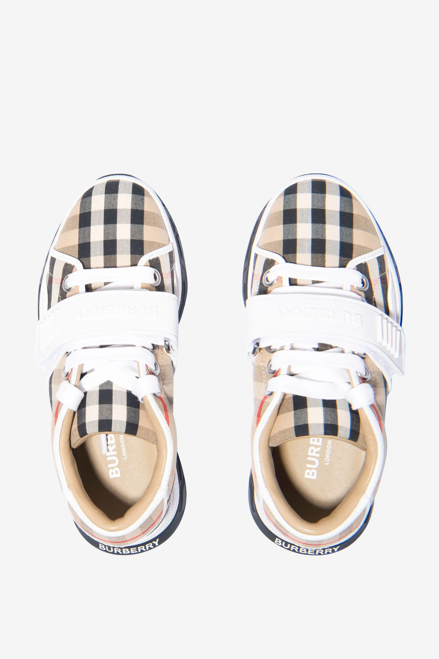 Burberry Unisex Check Union Strap Trainers