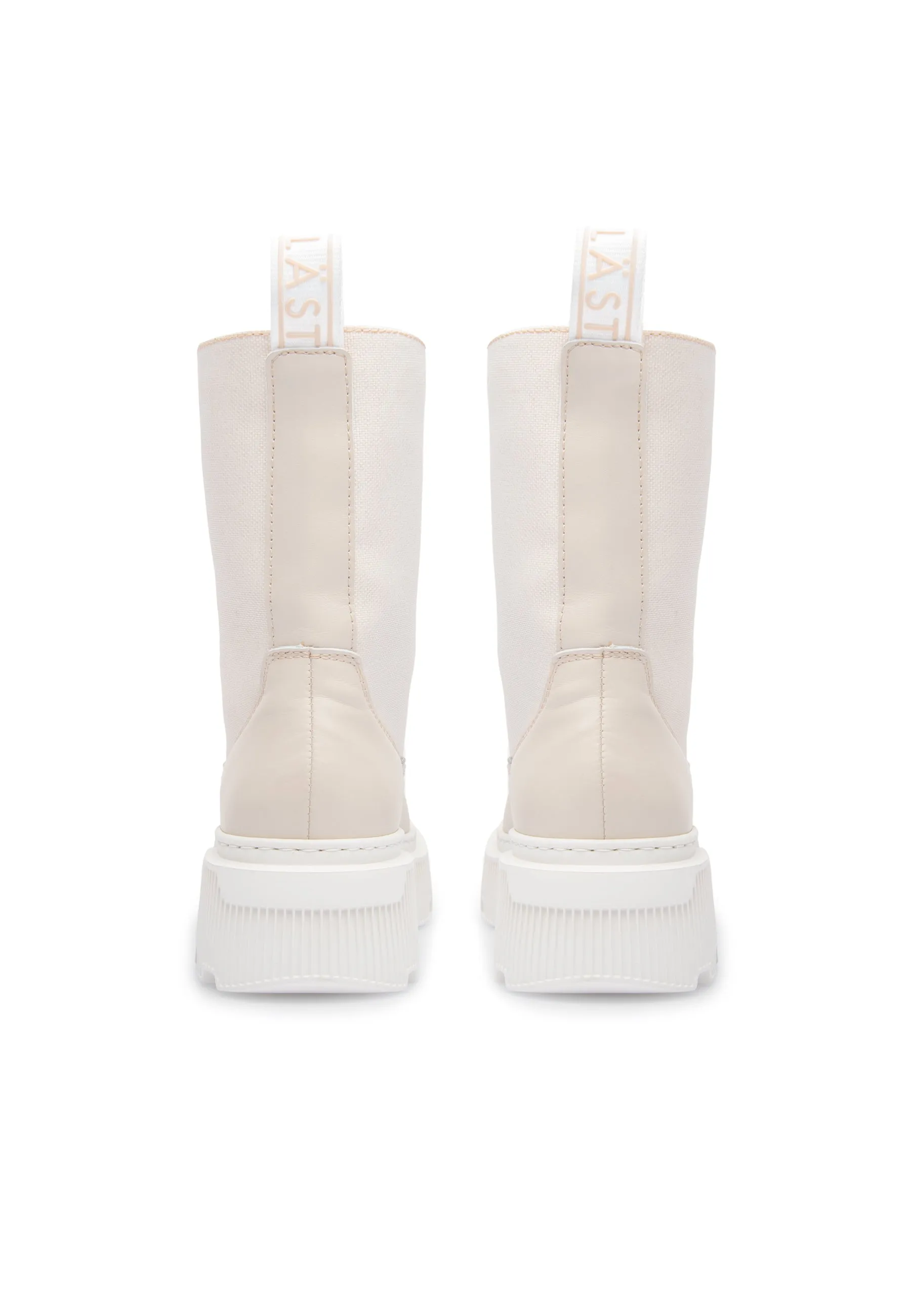 Caroline Creme High Chunky Boots