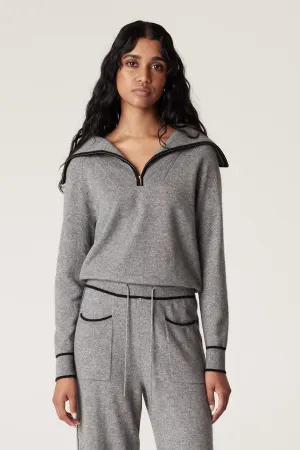 Cashwool Track Jumper - Grey