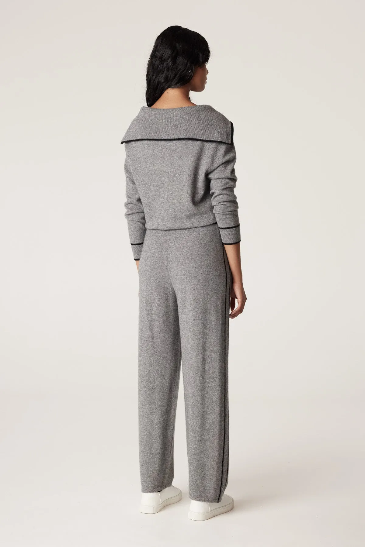 Cashwool Track Jumper - Grey