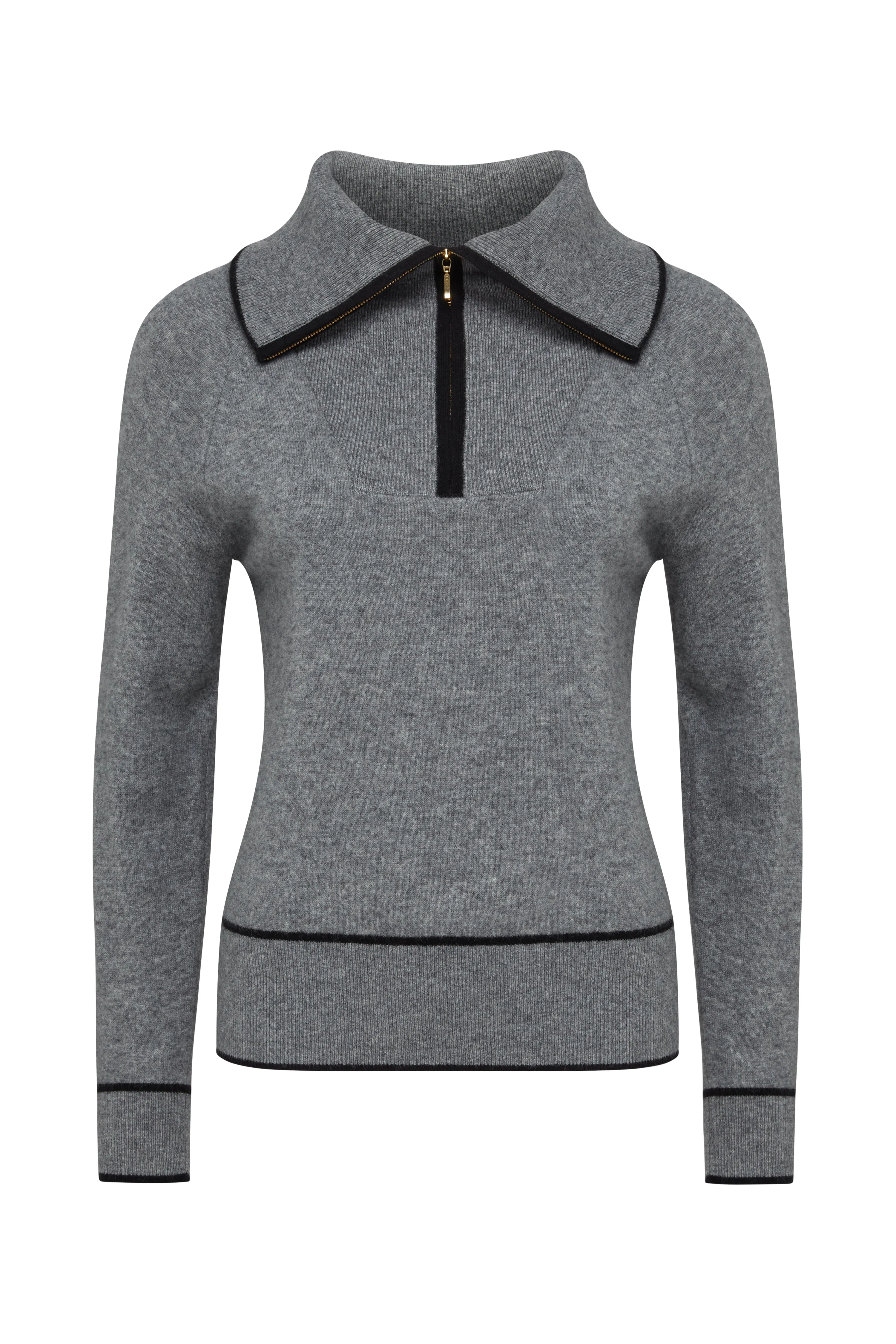 Cashwool Track Jumper - Grey