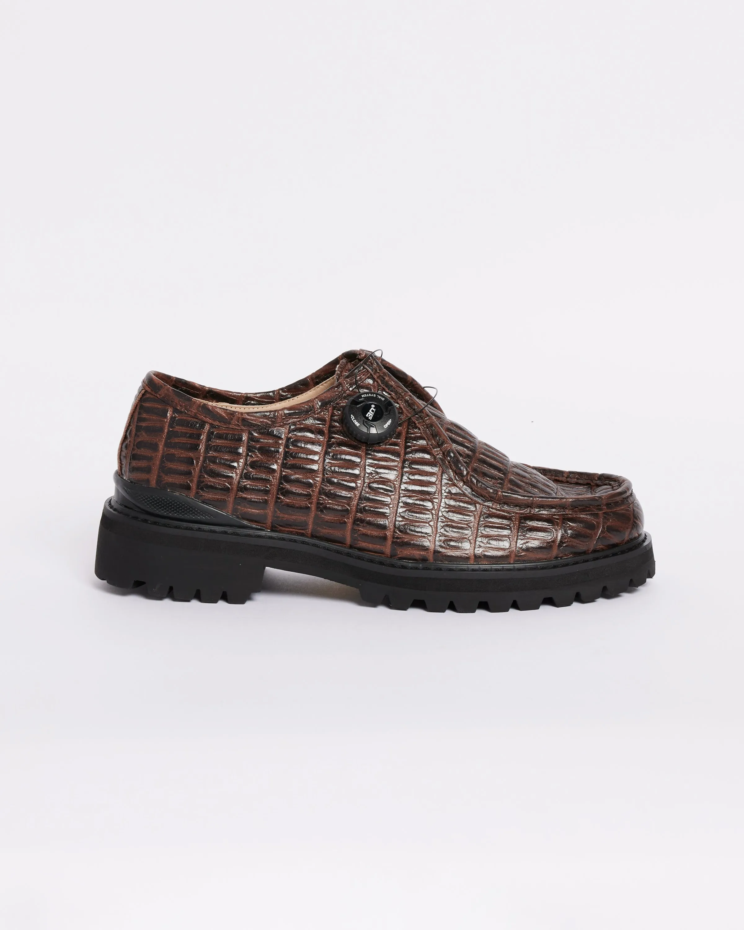 Chaussure de Marche in Alligator Brown