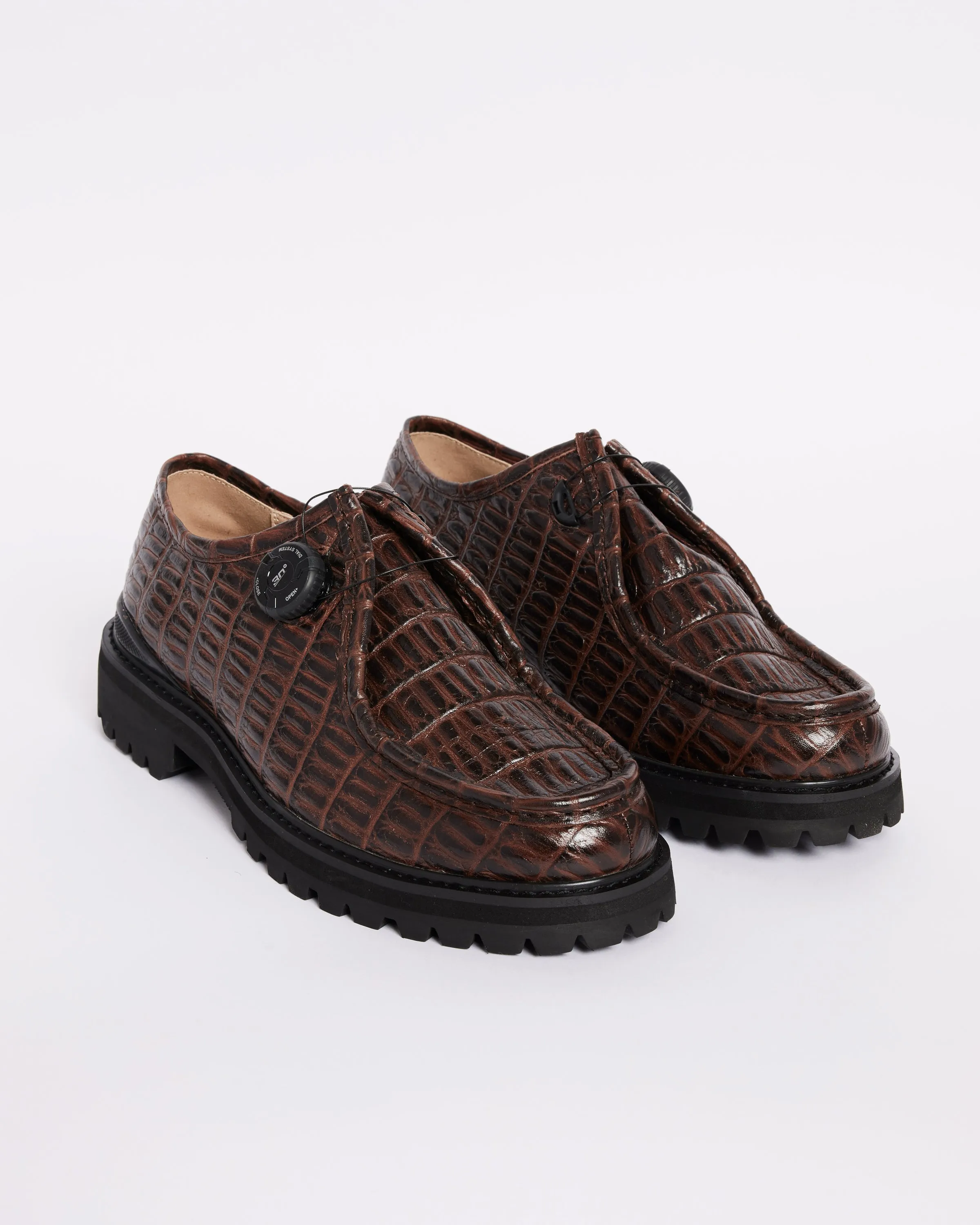 Chaussure de Marche in Alligator Brown