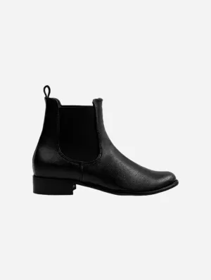 Chelsea Grape Leather Vegan Boots | Black